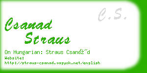 csanad straus business card